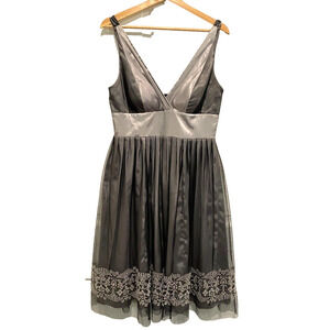 NightWay - Black & Silver special occasion lace dress women's size 12